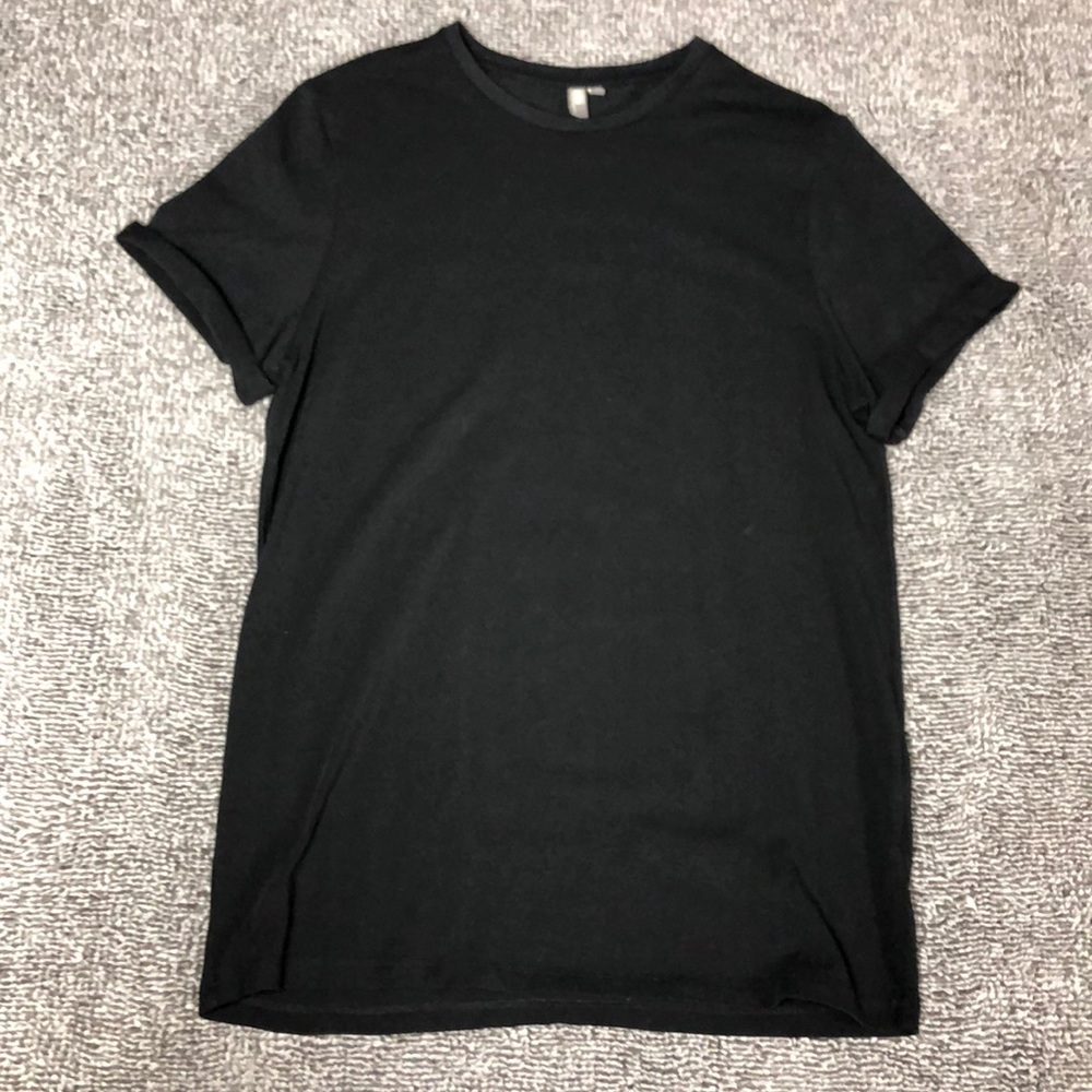 ASOS Men’s Cuffed Tee Shirt - XL/Black